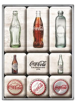 9-delige Bottle Coca Cola magneet set