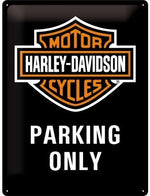 Harley-Davidson Parking Only – Metalen Wandbord 30 x 40 cm