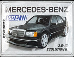 Mercedes-Benz 190E 2.5-16 Evolution II – Metalen Wandbord 30 x 40 cm