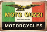 Tin Sign 20 x 30cm Moto Guzzi - Motorcycles Italia