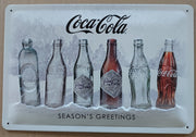 Tin Sign 20x30cm Div: Flessen Coca Cola