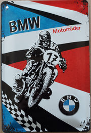 Tin Sign 20x30cm BMW Motorrace