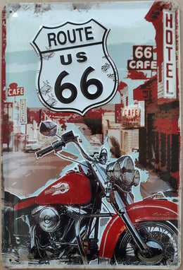 Tin Sign 20x30cm Route 66