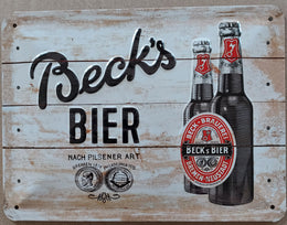 Tin Sign 15x20cm Becks Bier