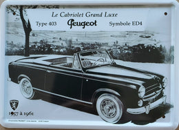 Tin Sign 15x20cm Peugeot 403 - 1957/1961