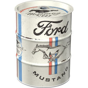 Money Box Oil Barrel Ford Mustang - Horse & Stripes Logo Spaarpot (31510)