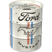 Money Box Oil Barrel Ford Mustang - Horse & Stripes Logo Spaarpot (31510)