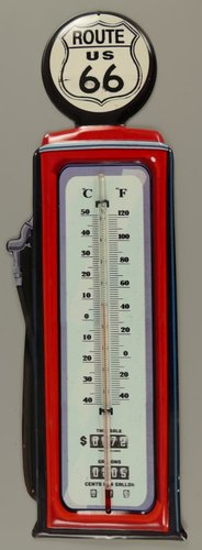 Route 66 Benzinepomp Thermometer (321Z50)