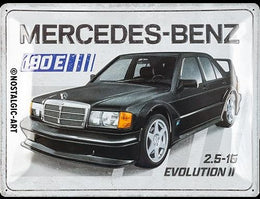 Mercedes-Benz 190E 2.5-16 Evolution II – Metalen Wandbord 30 x 40 cm