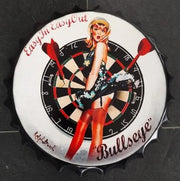 Metalen Bierdop/Kroonkurk – Bullseye Darten Edition