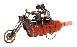 Metalen Wijnfleshouder Motorstel (6008)