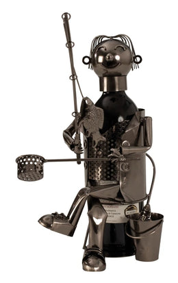  Metalen Wijnfleshouder Visser (6048)