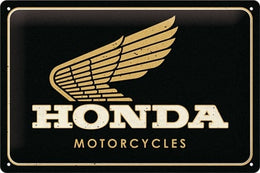 Tin Sign 20x30 cm Honda MC - Motorcycles Gold