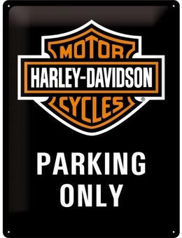 Harley-Davidson Parking Only – Metalen Wandbord 30 x 40 cm