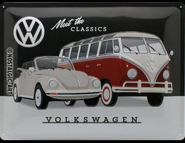 VW Classics – Metalen Wandbord 30 x 40 cm