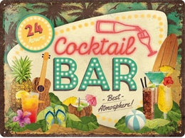 Cocktail Bar – Metalen Wandbord 30 x 40 cm