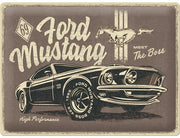 Ford Mustang The Boss – Metalen Wandbord 30 x 40 cm