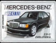Mercedes-Benz 190E 2.5-16 Evolution II – Metalen Wandbord 30 x 40 cm