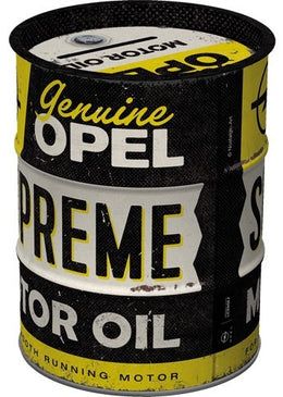 Money Box – Olievat Spaarpot Opel Supreme Motor Oil