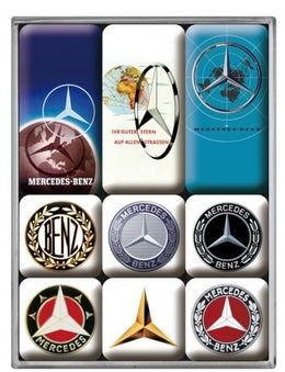 9-delige Mercedes Benz Logo magneet set