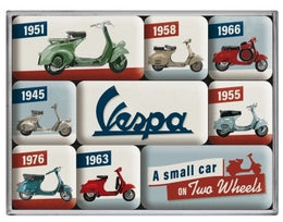 Magneetset Vespa Model Chart
