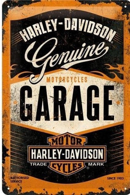Tin Sign 20x30 Harley Davidson Garage