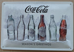 Tin Sign 20x30cm Div: Flessen Coca Cola