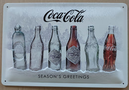 Tin Sign 20x30cm Div: Flessen Coca Cola
