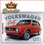 VW Golf GTI 1976 – Metalen Wandbord 30 x 40 cm