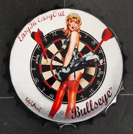 Metalen Bierdop/Kroonkurk – Bullseye Darten Edition