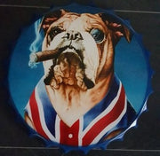 Metalen Bierdop/Kroonkurk – Bulldog met Sigaar Edition