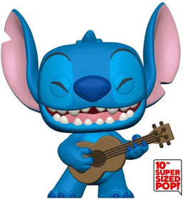 De Funko POP van Disney - Stitch with Ukelele - Super Sized 25 cm (1419)