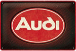 tin sign 20 x 30 Audi / Logo Red Shine