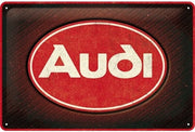 tin sign 20 x 30 Audi / Logo Red Shine