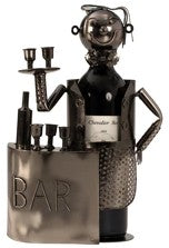 Metalen Wijnfleshouder “Barkeeper” (7063)