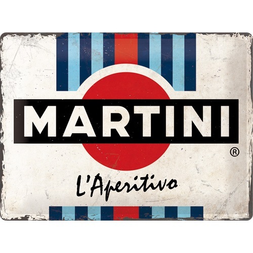 Tin Sign 30 x 40 Martini / LAperitivo Racing Stripes