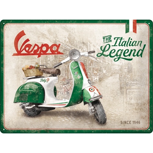 Tin Sign 30 x 40 Vespa / Italian Legend