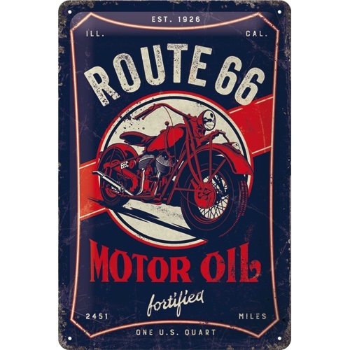 Tin Sign 20 x 30 Route 66 Motor Oil
