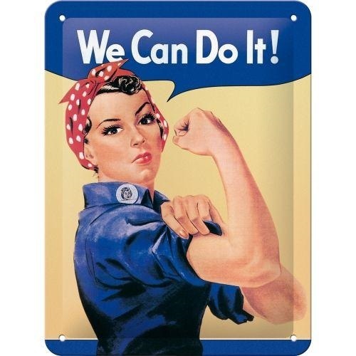 Tin Sign 15 x 20 cm We Can Do it !