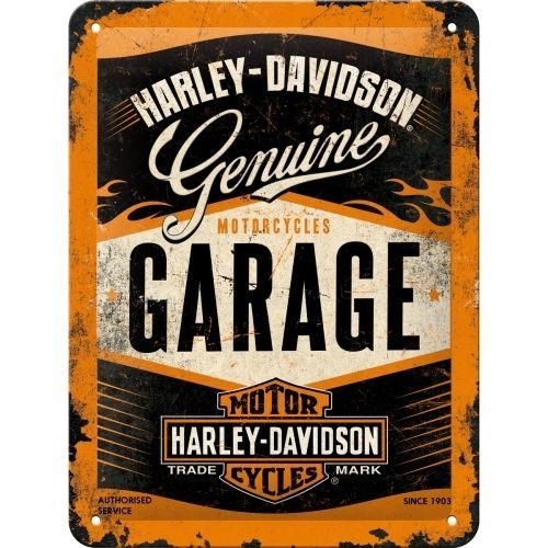 Tin Sign 15 x 20 cm Harley/Davidson Garage