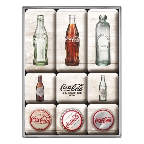 Magnet Set Coca Cola Bottle Timeline