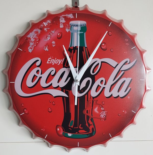 Retro metal signs wandklok Coca Cola.