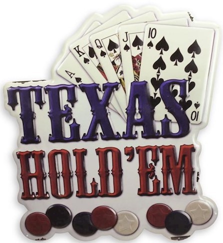 Retro metal signs wall decoratie: Texas Hold'Em NV44