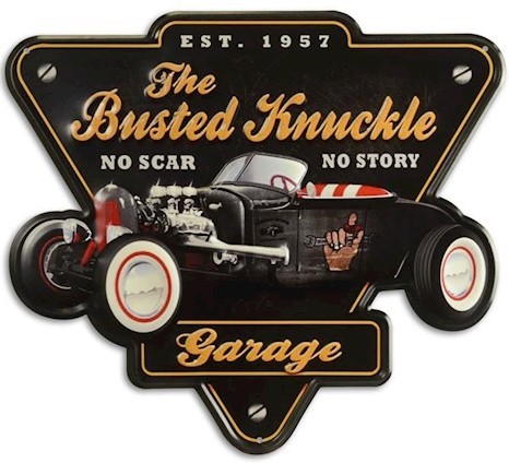 Retro metal signs wall decoratie: The Busted Knuckle NU79